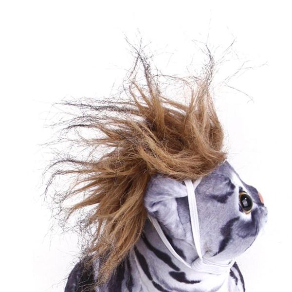 

cat costumes pet accessories durable adjustable headdress artificial fur wig headwear lightweight for party