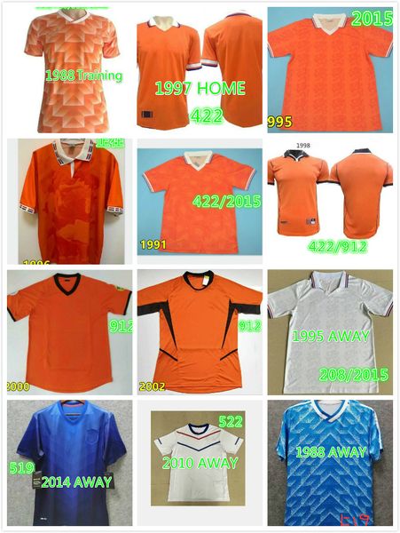 

retro 1988 gullit #10 soccer jersey 2012 basten 2000 2002 1998 1994 robben #11 retro football shirts bergkamp 1996 gullit rijkaard davids, Black;yellow