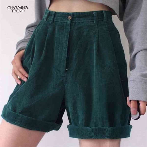 Vintage Shorts Boyfriend estilo mulheres verão casual streetwear sólido cintura feminina feminina 210724