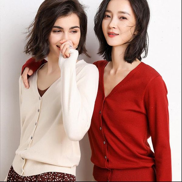 

cardigan women 2021 autumn new women solid cardigan long sleeve knitted sweater women open stitch casual sweaters za, White;black