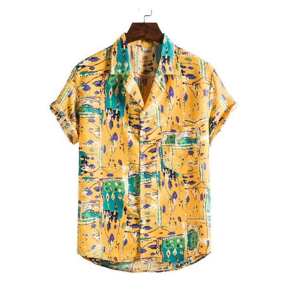 

men's casual shirts fashion print hawaiian shirt summer korean thin section youth floral suit collar short sleeve male flower, White;black