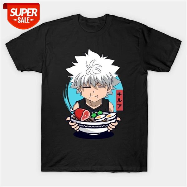 

kawaii hunter x hunter t shirt men women killua zoldyck print fitted soft casual cotton anime tee shirt clothes streetwear #br7u, White;black