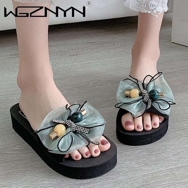 

slippers wgznyn 2021 women wedges platform sandals fashion casual peep toe shoes sandal femmes sandales zapatos mujer, Black