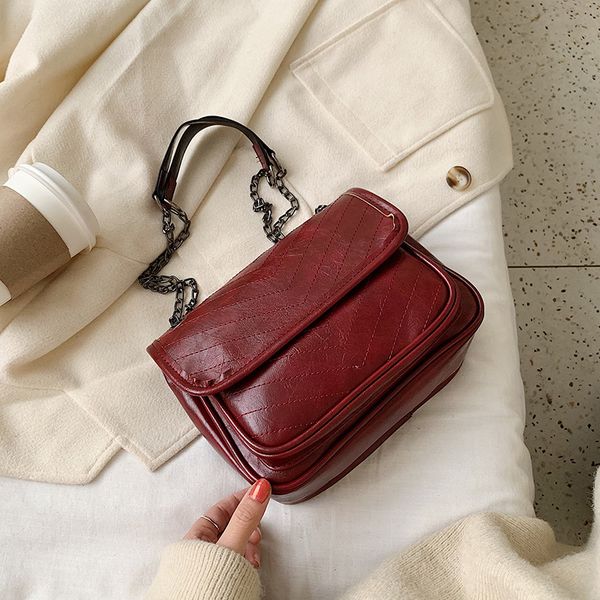 

vintage chain bags famous luxury designer brand shoulder leather big handbag womens 2021 new female messenger cross body bag