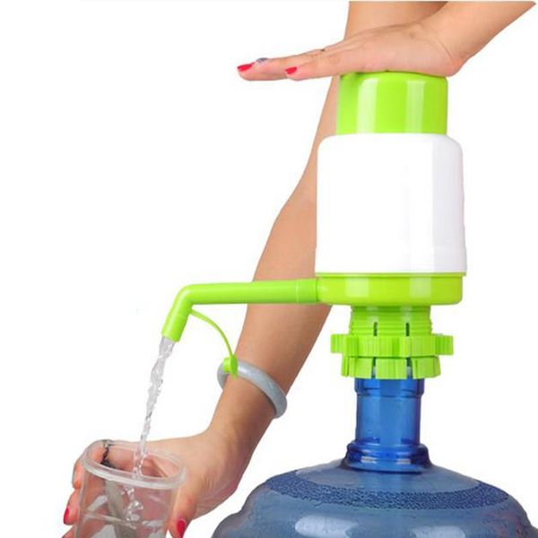 

5 gallon bottled drinking water hand press removable tube innovative vacuum action manual pump dispenser