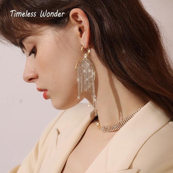 

chokers timeless wonder glam crystal zirconia choker necklace women jewelry punk gothic statement designer hiphop ins fine set 4340, Golden;silver