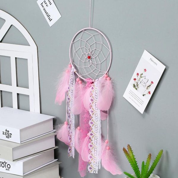 

decorative objects & figurines bohemian girl heart lace dream catcher home hand-woven round wall hanging decoration