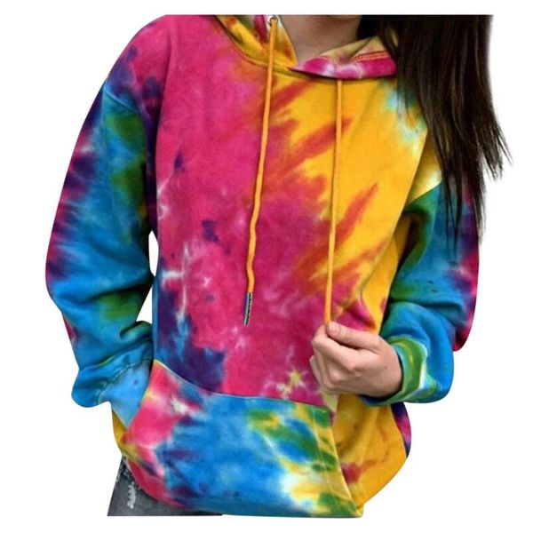 

women's hoodies & sweatshirts @ women plus size tie-dye printed gradient pullover long sleeve sweatshirt 2021 oversize ladies pullovers, Black