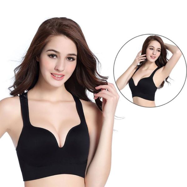 

gym clothing sports for women biustonosz sportowy bra seamless racerback fitness yoga padded stretch workout tank deportivo mujer, White;black