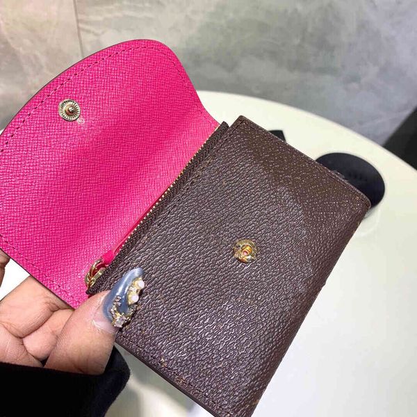 

2023 women wallet short style purse card holder coin purses designer wallets three colors choices big brand, Red;black