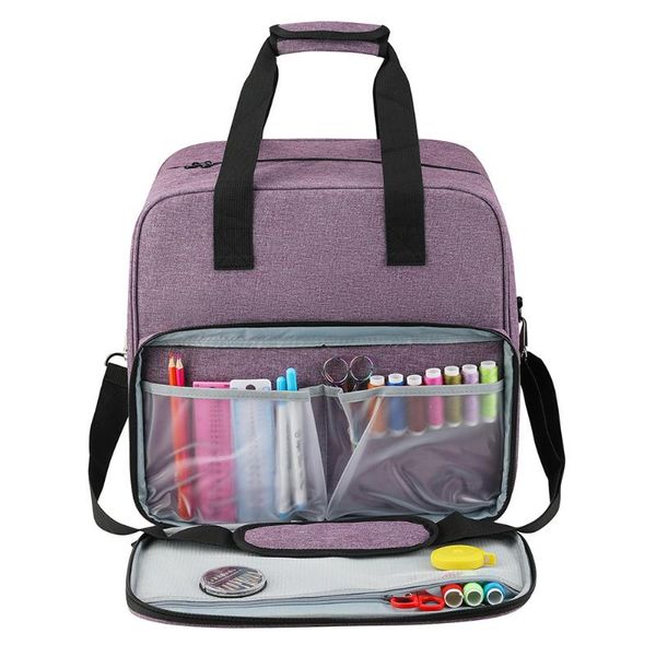 

other arts and crafts mini sewing machine handbags crochet kit woolen yarn storage bucket bags dustproof durable travel home organizer bag