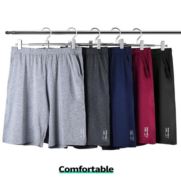 

men's shorts men casual summer ultra-soft modal loose comfortable short hombre for home sport gym black blue sweatpants sleep bottoms, White;black