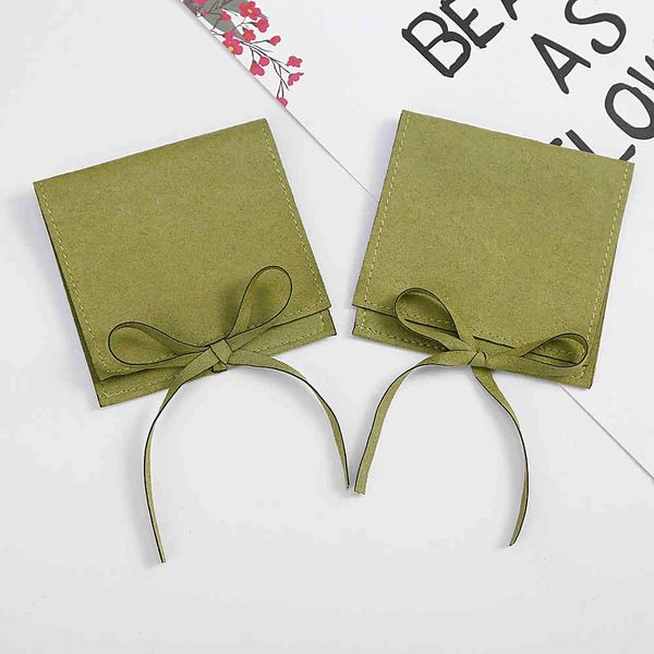 Embalagens de jóias de embalagens de jóias de envelope chique para brincos colar de jóias de natal casamento pequeno bolsa de microfiber verde bolsa de presente