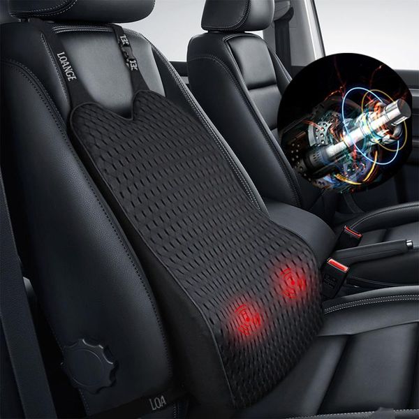 

seat cushions car back massager waist cushion breathable memory foam lumber support for chair home office relieve pain