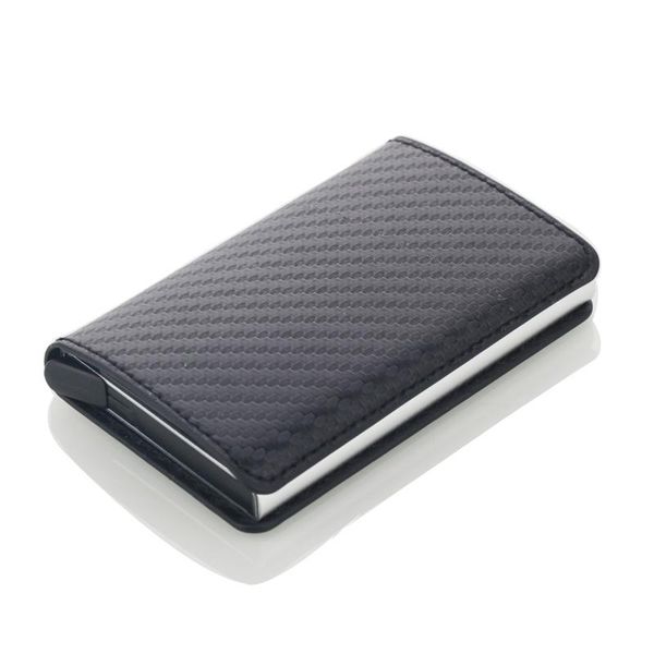 

card holders fashion automatic rfid holder men business id case aluminium bank wallets drop, Brown;gray