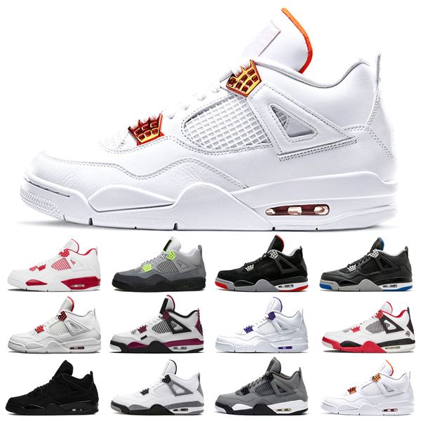 

2021 new basketball shoes 4s man cat taupe haze shimmer desert moss white oreo cement university blue sail pine green pure money travis bred