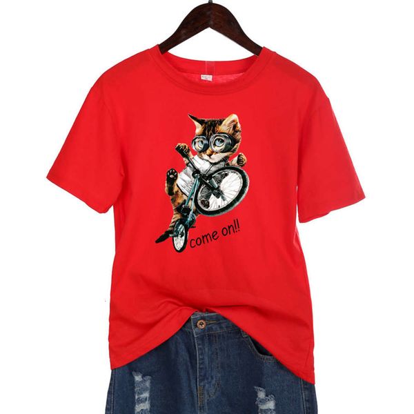 

cotton short sleeve t-shirt loose korean large women's net red cloth, White