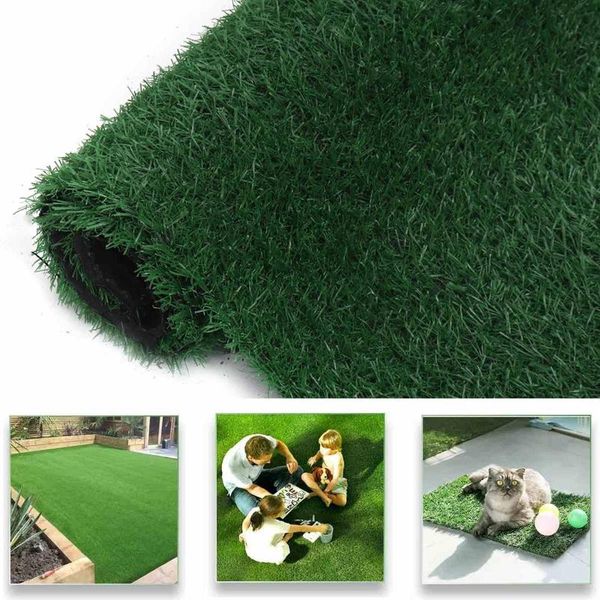 

decorative flowers & wreaths artificial plant lawn 2cm thicken 1x3m outdoor garden simulation grass meadow golf school football field floor