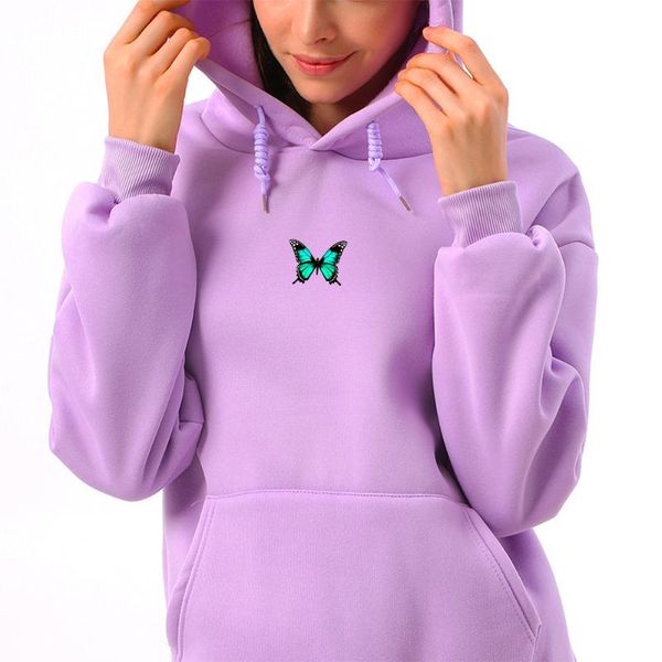 

women's hoodies & sweatshirts winter autumn oversized women harajuku hooded aesthetic butterfly hoodie ladies hoody streetwear sudadera, Black