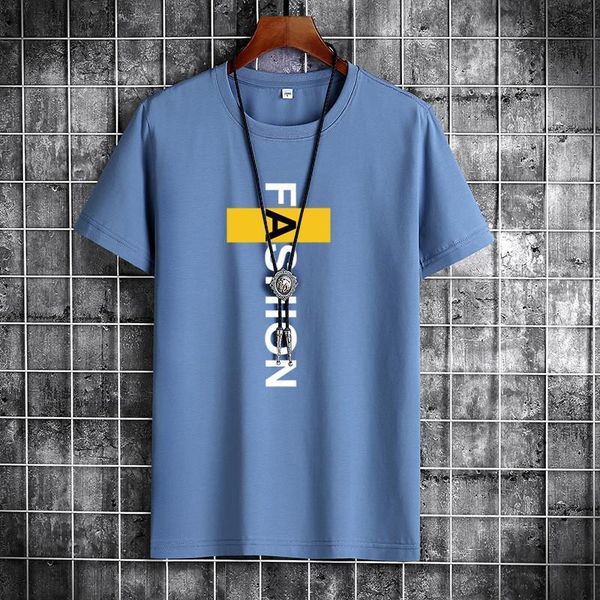 

men's t-shirts cotton short-sleeved t-shirt 2021 spring and summer trend youth loose large size bottoming print for male, White;black