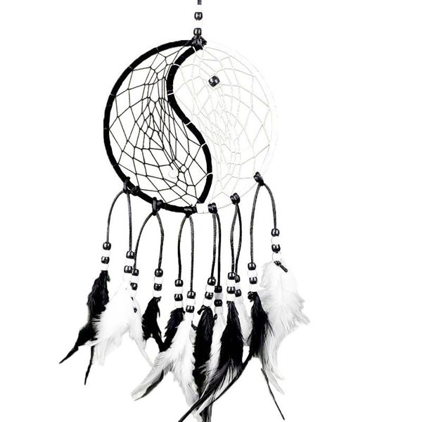 

decorative objects & figurines craft ins wall gift yin yang hanging decor wedding tai ji living room home door car net dream catcher
