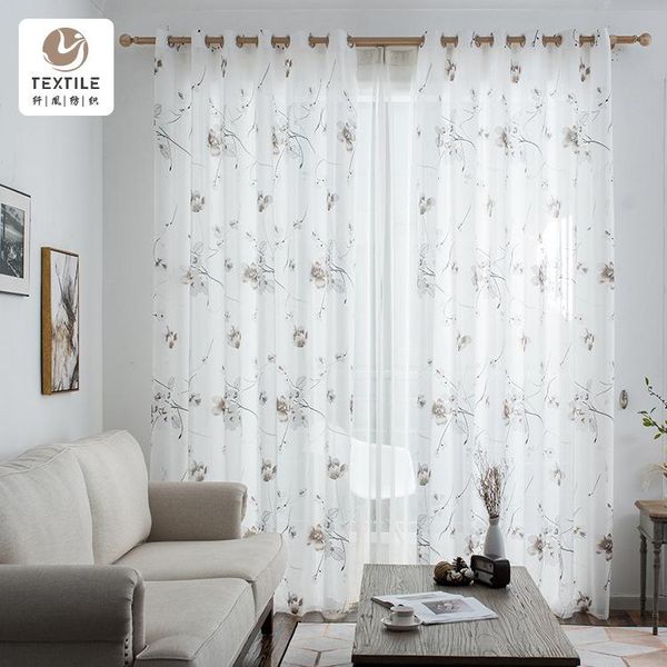 

summer window curtain vines flowers tulle for living room bedroom kitchen voile tulle drapes home door decoration treatment