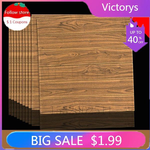 

wallpapers self-adhesive wallpaper 3d wall stickers wood grain foam living room skirt kindergarten paper waterproof decoration