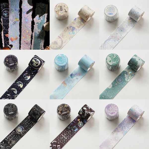 

gift wrap 1pc laser bronzing hand account material masking paper tape for diy scrapbooking journal packaging decoration