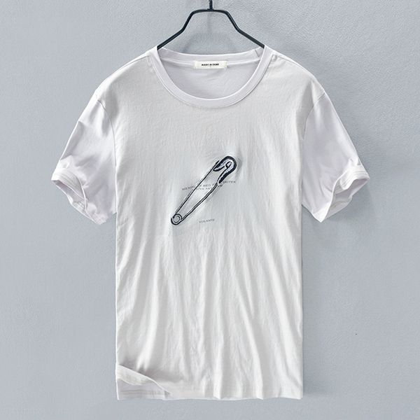 

2021 new summer embroidered short sleeve linen t-shirt brand casual shirt for men fashion breathable t shirts male chemise sy5d, White;black