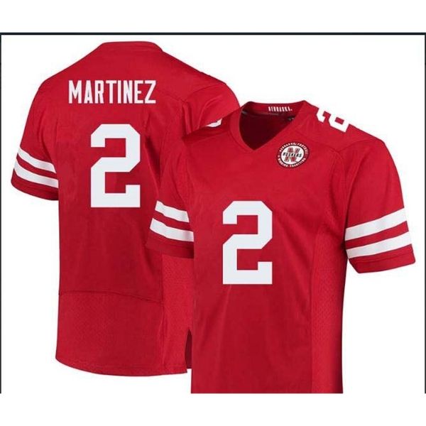 

001 youth women nebraska cornhuskers #2 adrian martinez real full embroidery jersey or custom any name or number college jersey, Black