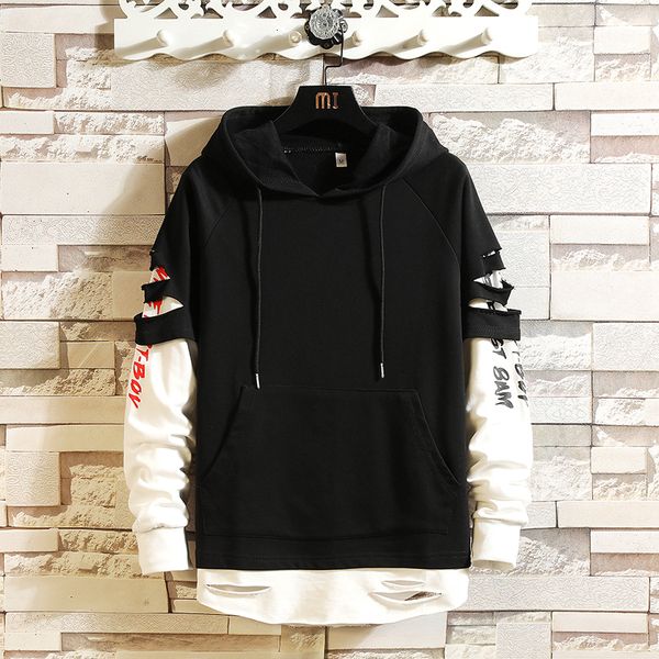 

new 2021 hip hop sweatshirt streetwear harajuku pullover cotton spring autumn black hoodie men sweatshirts f20g