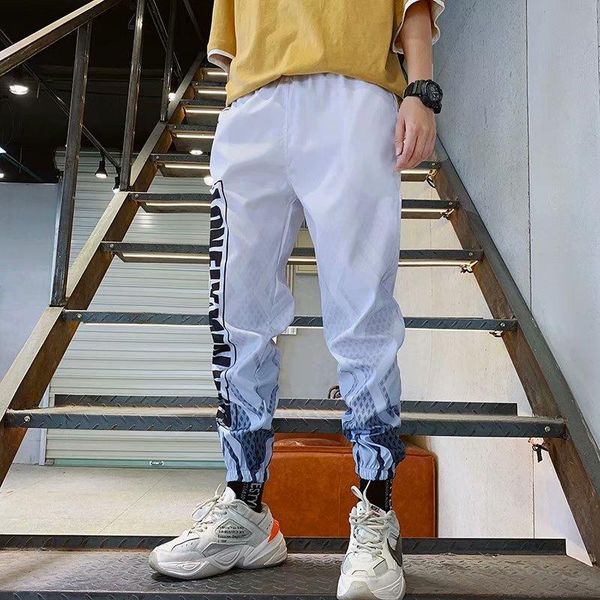 

men's pants cool pocket loose men hiphop fashion multi color joggers trousers streetwear, Black