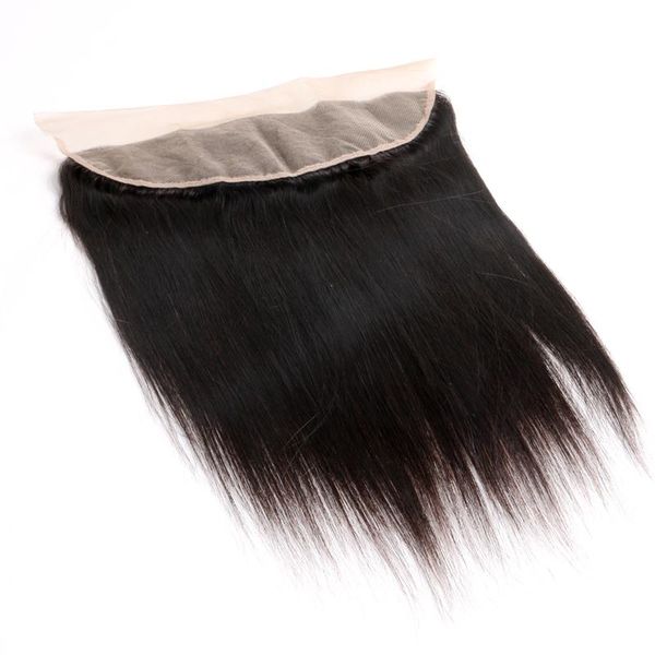 HD Transparente Spitze 13x4 Spitze Frontal Verschluss Reine Brasilianische Remy Echthaar Extensions Gerade Körper Welle Tiefe