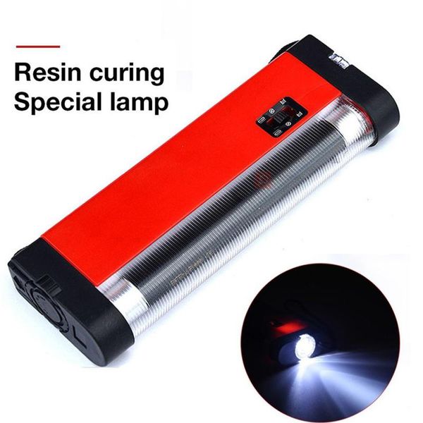 

red resin curing special lamp uv lamp curing resin glue special set tool car front windshield glass crack repair tool