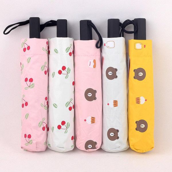 

umbrellas cartoon umbrella bear patten uv folding small light plegable paraguas sombrilla bolsillo