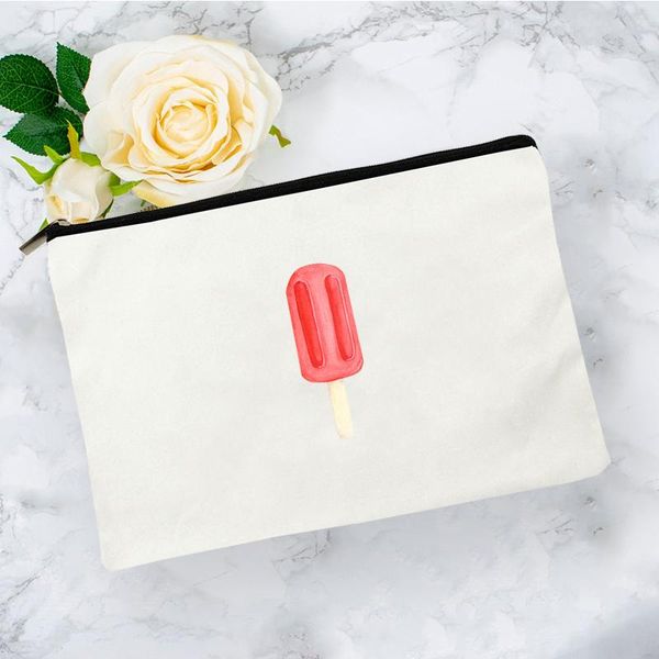 

cosmetic bags & cases ice-cream bag for makeup pouch mini women women's storage travel handbags kawaii make up organizer woman personal