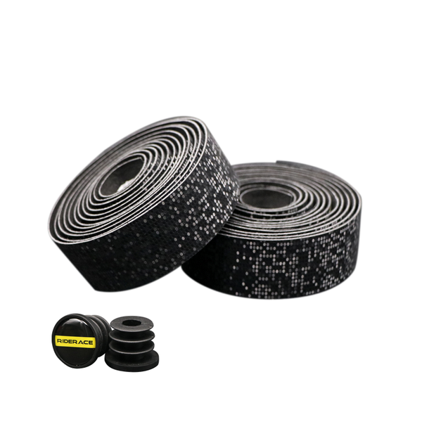 

bike handlebars &components handlebar tape road bicycle anti-slip pu starry sky absorption handle bar cycling wrap end plug