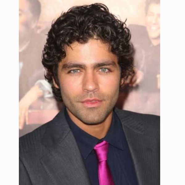 

wig headgear black men's short curly ffy wig chemical fiber hair hr7223