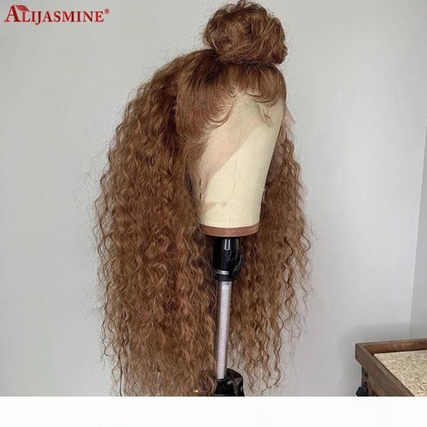 

1b #27 highlight wig human hair lace wigs peruvian ombre curly lace front wig honey blonde brown front human hair wigs remy, Black;brown