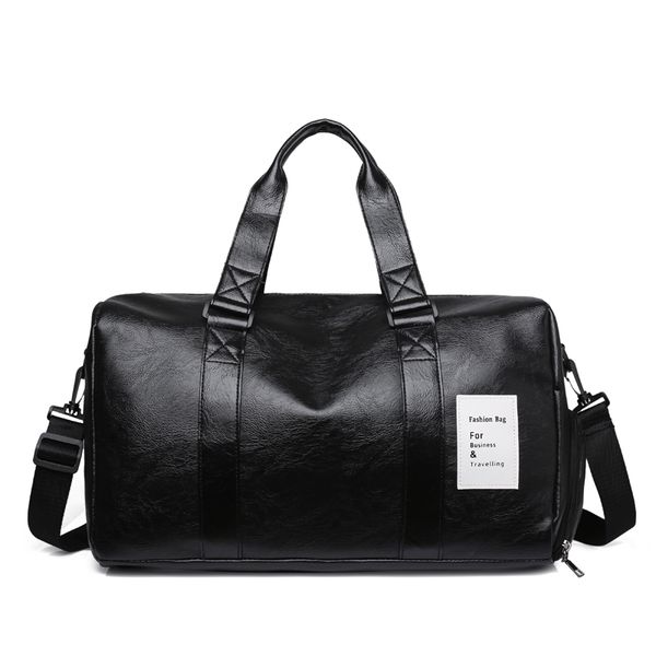 

men's and women's handbags pu waterproof portable travel bag solid color sports yoga storage bag on sale