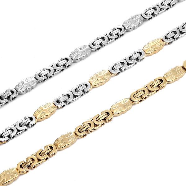 

chains mens domineering golden titanium steel necklace stainless handmade jewelry big gold chain, Silver