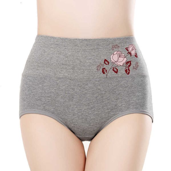 

women's panties new cotton high waist briefs embroidery lingerie fashionable large pants maternity, Black;white