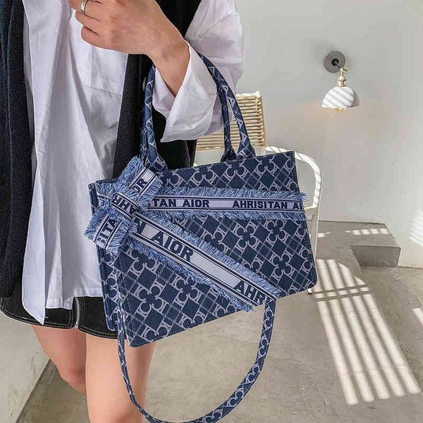 

2022 latest models handbag wholesale female red canvas large capacity single shoulder bag bow bag