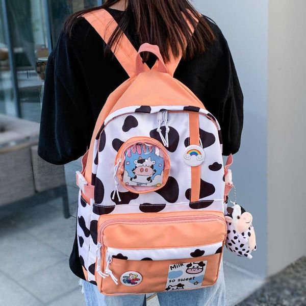 

backpack cow transparent female bag beautiful nylon for teenage girl kawaii travel girls