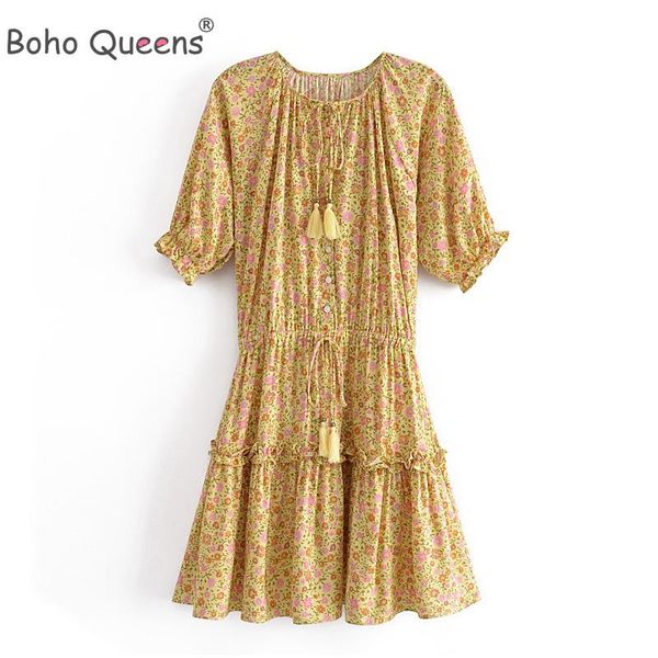 

casual dresses boho queens women floral print off shoulder high elestic beach bohemian dress ladies ruffles rayon mini vestidos, Black;gray