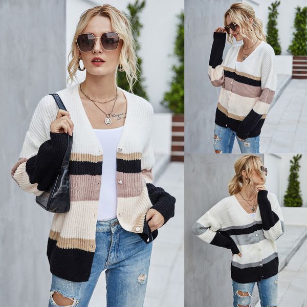 

2021 women's wear large ins net red cardigan jacket stitching sweater top, White