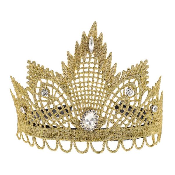 

party hats sparkly rhinestone crown kids fabric headdress headband for birthday