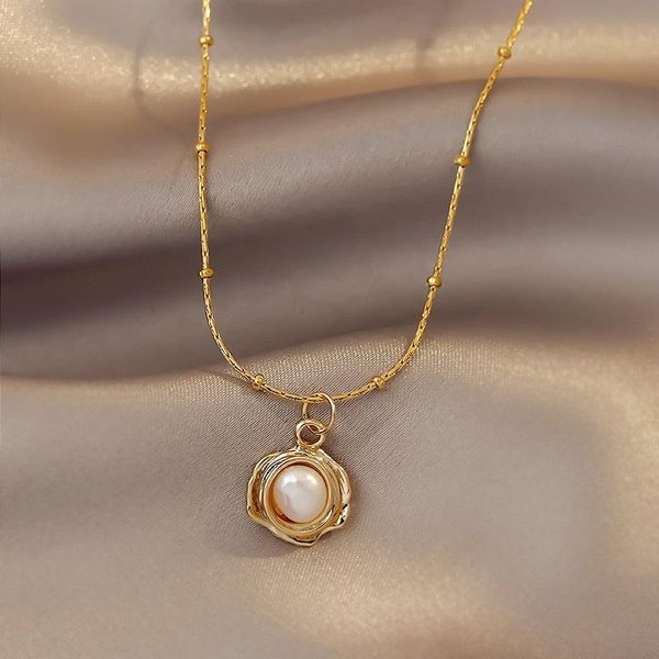 

pendant necklaces fashion necklace female pearl korean for women 2021 trend jewelry wholesale, Silver