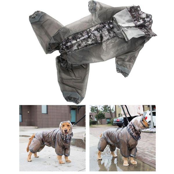 

dog apparel pet raincoat waterproof clothes thin rain protection outfits costume for big (black size 3xl)