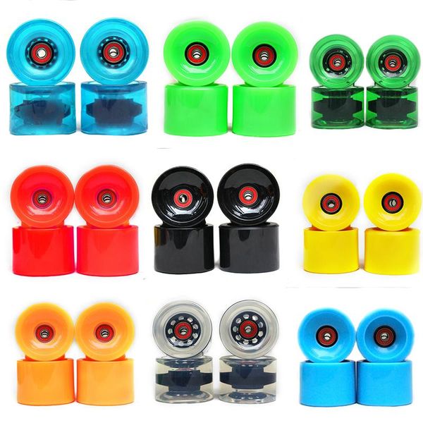 

skateboarding professional soft skateboard wheels pu 70x51mm longboard durable cruiser road abec-9 bearings non-slip